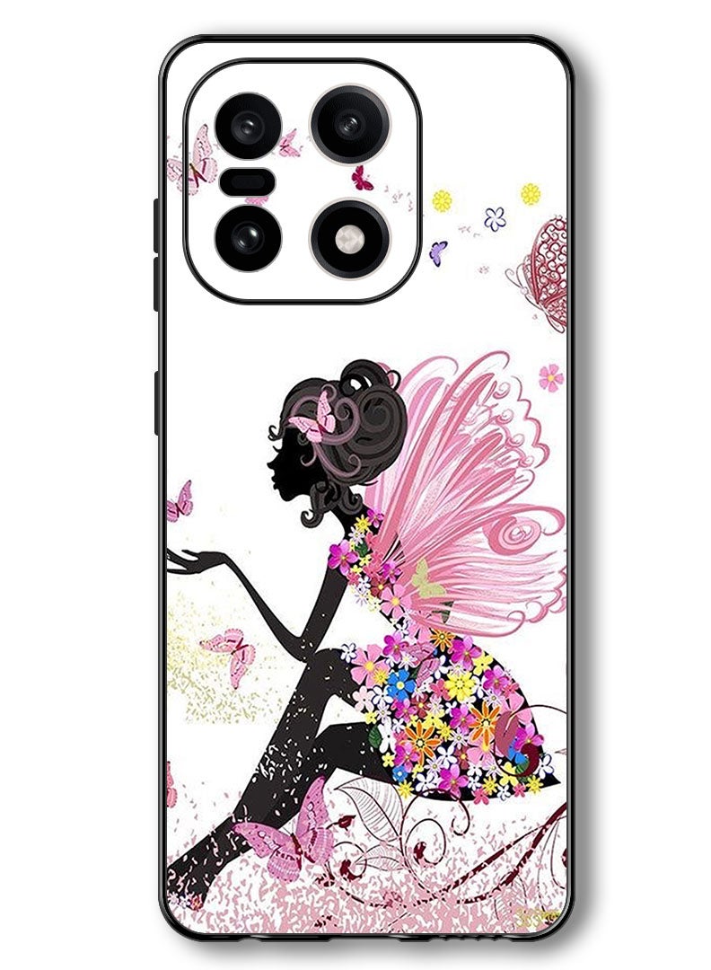 Theodor Case Compatible with OnePlus 15 6.78 Inch Protection Shockproof Bumper Cover Butterfly Girl - Image 1